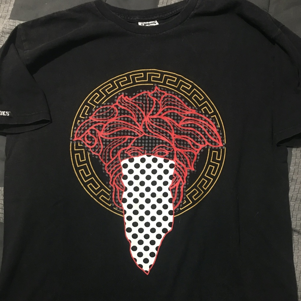 Crooks and Castles Greco Medusa Polka Dot Bandana Size Medium Rare Colorway!